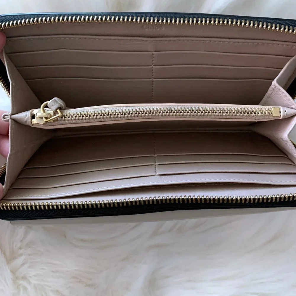 Chloe Drew Zippy Wallet Zip Wallet Clutch Excellent Condition Made In It… - Picture 3 of 10